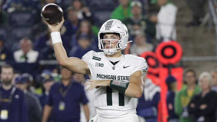 Michigan State quarterback Alessio Milivojevic passes during the Spartans' loss Saturday to Notre Dame. Michigan State quarterback Alessio Milivojevic passes during the Spartans' loss Saturday to Notre Dame.