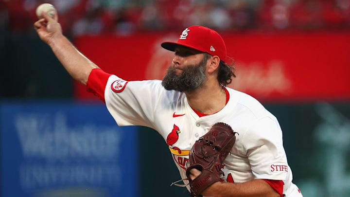 Lance Lynn pitching for the St. Louis Cardinals