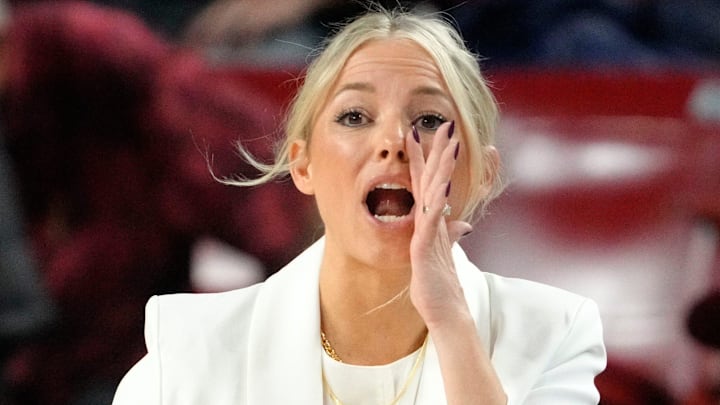 Arizona State Sun Devils head coach Molly Miller reacts during action against the Arizona Wildcats on Jan. 28, 2026, at Desert Financial Arena in Tempe.