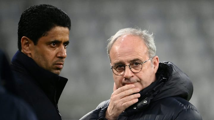 Nasser Al Khelaifi, président du PSG et Luis Campos, directeur sportif du PSG