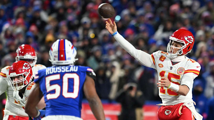 Patrick Mahomes threw for two TDs in the Chiefs' win over the Bills in the AFC Divisional Round