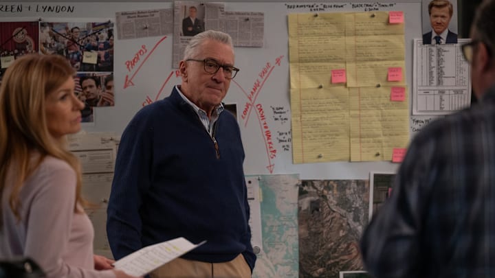 ZERO DAY. (L to R) Connie Britton as Valerie Whitesell, Robert De Niro as George Mullen and Jay Klaitz as Tim Pennington in Episode 105 of Zero Day
