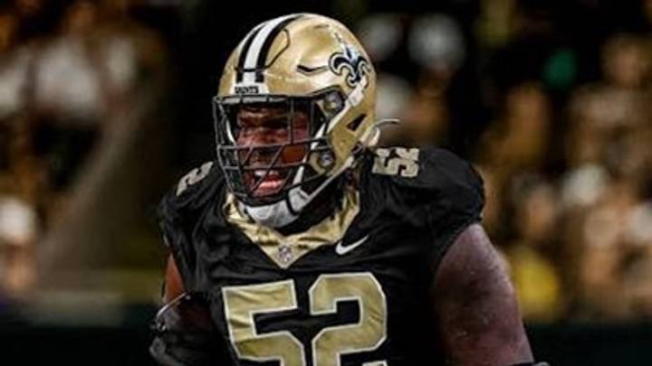 Saints defensive lineman Christen Miller Saints defensive lineman Christen Miller