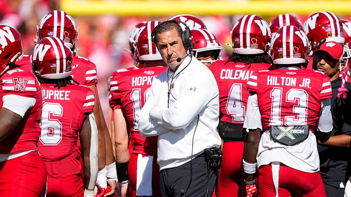 Oct 3, 2026; Madison, Wisconsin, USA; Wisconsin Badgers head coach Luke Fickell looks on during the =*q= against = at Camp Randall Stadium. Mandatory Credit: Jeff Hanisch-Imagn Images Oct 3, 2026; Madison, Wisconsin, USA; Wisconsin Badgers head coach Luke Fickell looks on during the =*q= against = at Camp Randall Stadium. Mandatory Credit: Jeff Hanisch-Imagn Images