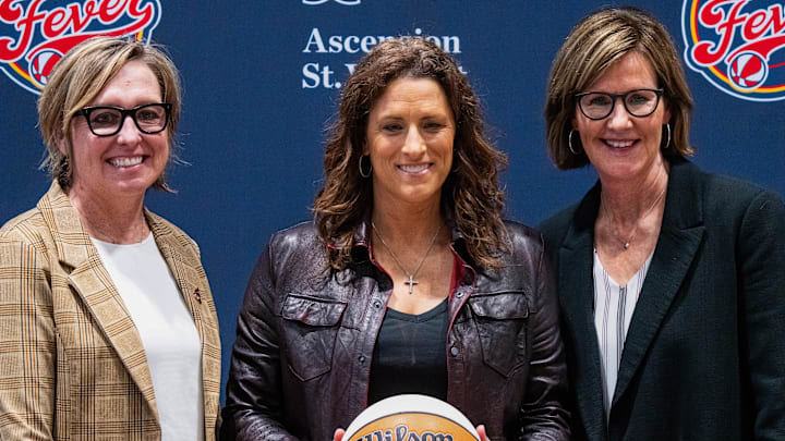 The Indiana Fever are getting their own practice facility. Team president Kelly Krauskopf (far right) says this investment will elevate team and fan experience.