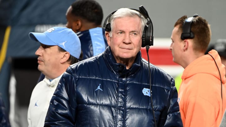 UNC football head coach Mack Brown UNC football head coach Mack Brown