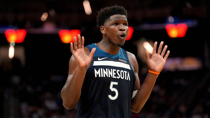 Mar 13, 2026; San Francisco, California, USA; Minnesota Timberwolves guard Anthony Edwards (5) reacts. Mandatory Credit: Cary Edmondson-Imagn Images Mar 13, 2026; San Francisco, California, USA; Minnesota Timberwolves guard Anthony Edwards (5) reacts. Mandatory Credit: Cary Edmondson-Imagn Images