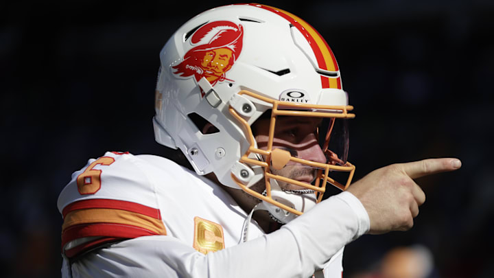 Tampa Bay Buccaneers QB Baker Mayfield is an MVP candidate, but where does he actually rank among the competition? (Mandatory Credit: Joe Nicholson-Imagn Images) Tampa Bay Buccaneers QB Baker Mayfield is an MVP candidate, but where does he actually rank among the competition? (Mandatory Credit: Joe Nicholson-Imagn Images)