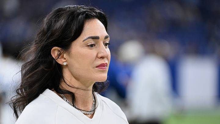 Aug 29, 2026; Indianapolis, Indiana, USA; Indianapolis Colts CEO Carlie Irsay-Gordon walks on the field after the game against the Detroit Lions at Lucas Oil Stadium. Mandatory Credit: Robert Goddin-Imagn Images Aug 29, 2026; Indianapolis, Indiana, USA; Indianapolis Colts CEO Carlie Irsay-Gordon walks on the field after the game against the Detroit Lions at Lucas Oil Stadium. Mandatory Credit: Robert Goddin-Imagn Images
