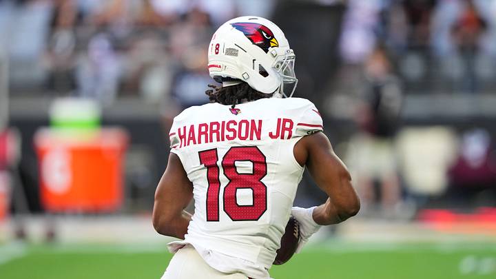Dec 21, 2025; Glendale, Arizona, USA; Arizona Cardinals wide receiver Marvin Harrison Jr. (18) on the field during warm ups prior to a game against the Atlanta Falcons at State Farm Stadium. Mandatory Credit: Joe Camporeale-Imagn Images Dec 21, 2025; Glendale, Arizona, USA; Arizona Cardinals wide receiver Marvin Harrison Jr. (18) on the field during warm ups prior to a game against the Atlanta Falcons at State Farm Stadium. Mandatory Credit: Joe Camporeale-Imagn Images