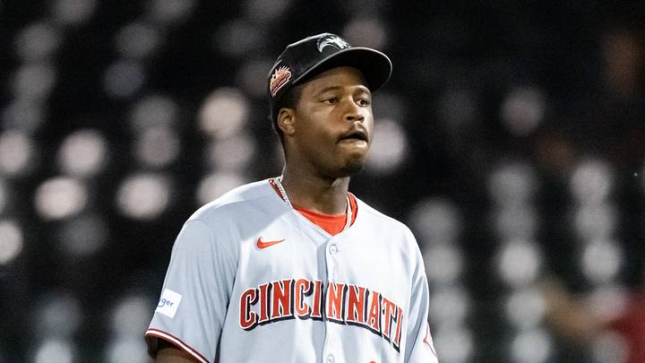 Nov 9, 2025; Mesa, AZ, USA; Cincinnati Reds infielder Cam Collier during the Arizona Fall League Fall Stars Game at Sloan Park. Mandatory Credit: Mark J. Rebilas-Imagn Images Nov 9, 2025; Mesa, AZ, USA; Cincinnati Reds infielder Cam Collier during the Arizona Fall League Fall Stars Game at Sloan Park. Mandatory Credit: Mark J. Rebilas-Imagn Images