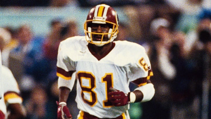 Washington Redskins receiver Art Monk (81) on the field against the Buffalo Bills during Super Bowl XXVI at the Metrodome. The Redskins defeated the Bills 37-24. Mandatory Credit: Tony Tomsic-USA TODAY NETWORK