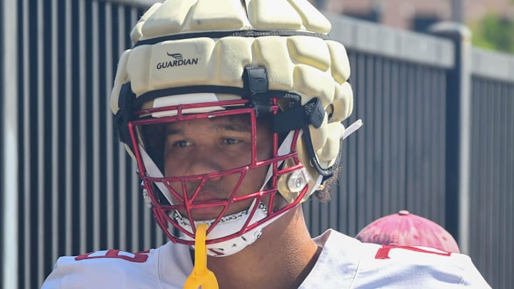 Florida State football and coaches players arrive for the 10th FSU spring football practice of the 2023 season on Tuesday, April 4, 2023.

Lucas Simmons 1 Of 1