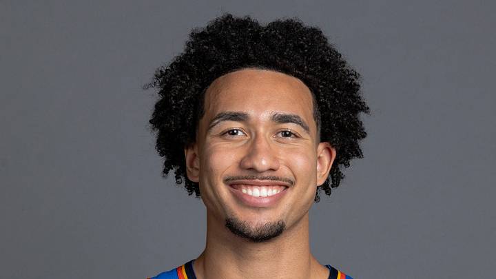 Sep 28, 2026; Oklahoma City, OK, USA; Oklahoma City Thunder guard Jared McCain (3) poses for a photo during Oklahoma City Thunder Media Day at Paycom Center. Mandatory Credit: Alonzo Adams-Imagn Imagesd