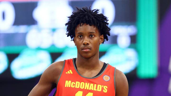 Mar 30, 2026; Goodyear, AZ, USA; Christian Collins (11) during the McDonalds All American Jam Fest at Millennium High School. Mandatory Credit: Mark J. Rebilas-Imagn Images Mar 30, 2026; Goodyear, AZ, USA; Christian Collins (11) during the McDonalds All American Jam Fest at Millennium High School. Mandatory Credit: Mark J. Rebilas-Imagn Images