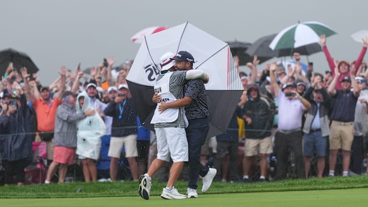 J.J. Spaun has been in a whirlwind since sinking a 64-foot putt Sunday to win the U.S. Open. J.J. Spaun has been in a whirlwind since sinking a 64-foot putt Sunday to win the U.S. Open.