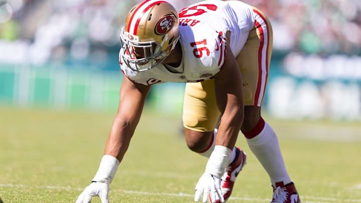 San Francisco 49ers defensive tackle Arik Armstead (91)