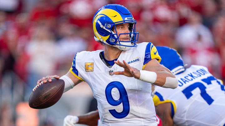 Los Angeles Rams quarterback Matthew Stafford is leading his team to some historic numbers in 2025.
