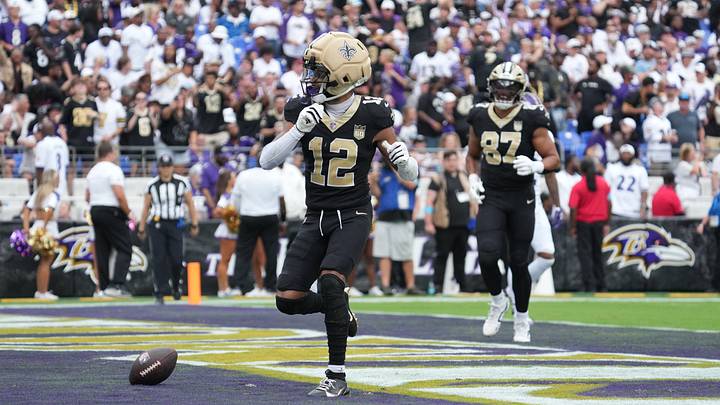 New Orleans Saints wide receiver Chris Olave is a great prop target on Sunday. New Orleans Saints wide receiver Chris Olave is a great prop target on Sunday.