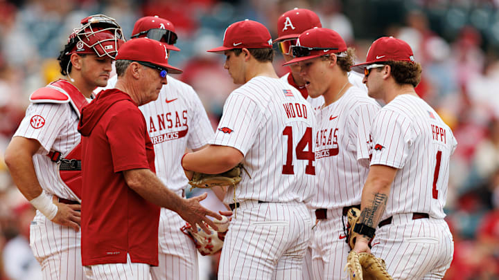 Gage Wood was phenomenal in the start for the Arkansas Razorbacks in the Game 2 victory against Florida in Gainesville.  