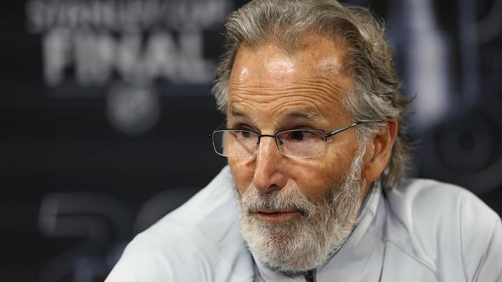 Jun 4, 2026; Raleigh, North Carolina, USA; Vegas Golden Knights John Tortorella during the post game press conference after the loss to the Carolina Hurricanes in game two of the 2026 Stanley Cup Final at Lenovo Center. Mandatory Credit: Nathan Ray Seebeck-Imagn Images Jun 4, 2026; Raleigh, North Carolina, USA; Vegas Golden Knights John Tortorella during the post game press conference after the loss to the Carolina Hurricanes in game two of the 2026 Stanley Cup Final at Lenovo Center. Mandatory Credit: Nathan Ray Seebeck-Imagn Images