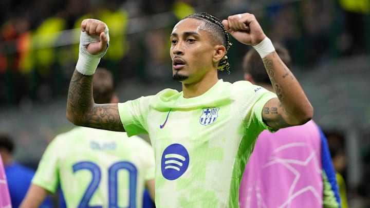 Another record equaled for Raphinha in the Champions League as he chases a Ballon d'Or.