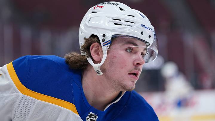 Buffalo Sabres forward Zach Benson