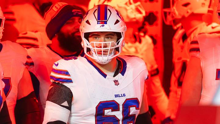 Jan 26, 2025; Kansas City, MO, USA; Buffalo Bills guard Connor McGovern (66)Game