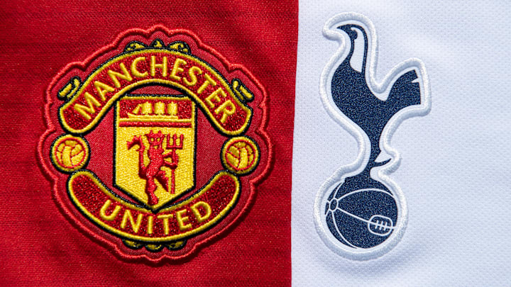The Manchester United and Tottenham Hotspur Club Badges