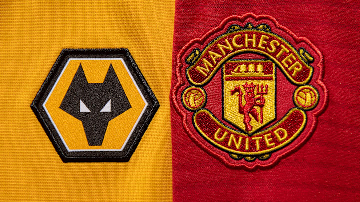 The Wolverhampton Wanderers and Manchester United Badges