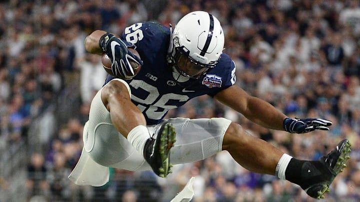 Former Penn State and current Philadelphia Eagles running back Saquon Barkley