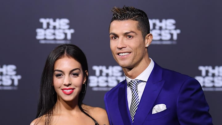 Cristiano Ronaldo and Georgina Rodriguez pose at The Best Football Awards 2016 shortly after the first got together. Cristiano Ronaldo and Georgina Rodriguez pose at The Best Football Awards 2016 shortly after the first got together.