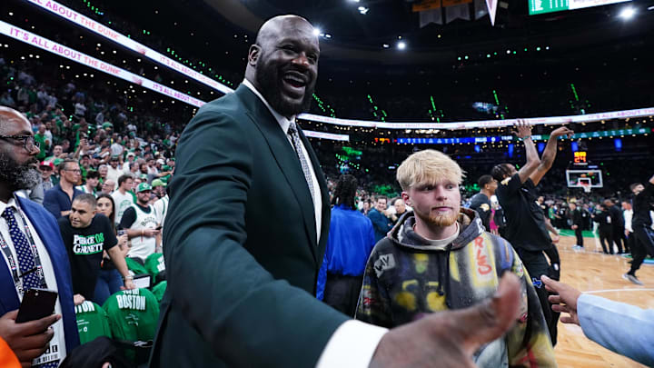 Jun 6, 2024: Shaquille O'Neal greets fans before the NBA Finals. Jun 6, 2024: Shaquille O'Neal greets fans before the NBA Finals.