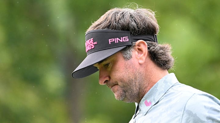 Bubba Watson, pictured during the LIV Golf season, missed the cut at this week's Saudi International.