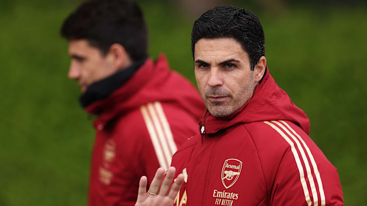 Arsenal Training Session And Press Conference - UEFA Champions League 2023/24