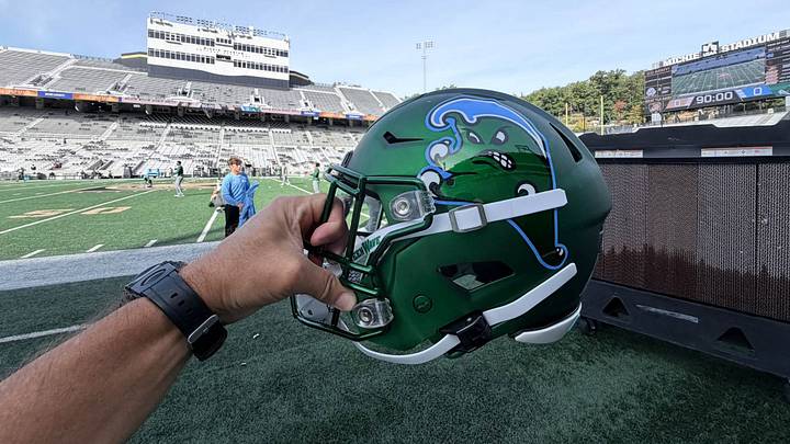 Tulane Helmet at Michie Stadium Tulane Helmet at Michie Stadium