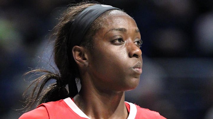 Jan 10, 2015; University Park, PA, USA; Rutgers Scarlet Knights forward/guard Kahleah Copper (2) during the second half against the Penn State Lady Lions at Bryce Jordan Center. Rutgers defeated Penn State 71-51. Mandatory Credit: Matthew O'Haren-Imagn Images