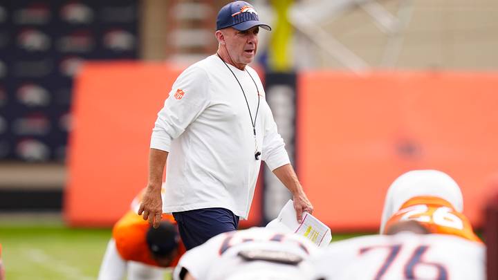Aug 3, 2026; Englewood, CO, USA; Denver Broncos head coach Sean Payton during training camp at Broncos Park. Aug 3, 2026; Englewood, CO, USA; Denver Broncos head coach Sean Payton during training camp at Broncos Park.
