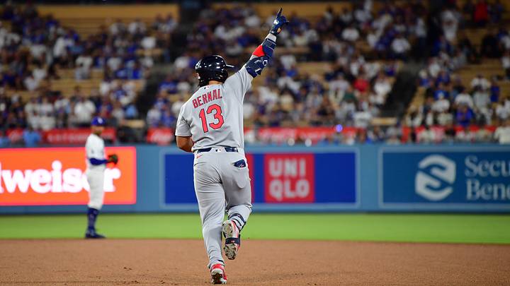 Sep 2, 2026; Los Angeles, California, USA; St. Louis Cardinals catcher Leo Bernal (13) hits a 2 run home run during the seventh inning against the Los Angeles Dodgers at UNIQLO Field at Dodger Stadium. Mandatory Credit: Gary A. Vasquez-Imagn Images Sep 2, 2026; Los Angeles, California, USA; St. Louis Cardinals catcher Leo Bernal (13) hits a 2 run home run during the seventh inning against the Los Angeles Dodgers at UNIQLO Field at Dodger Stadium. Mandatory Credit: Gary A. Vasquez-Imagn Images