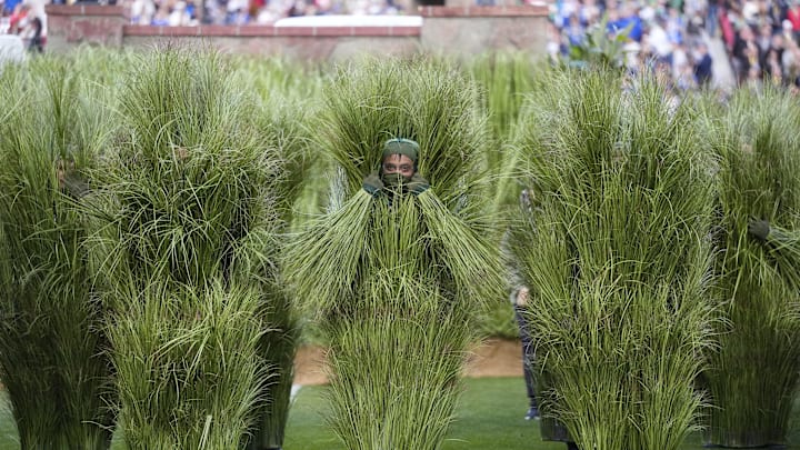 Super Bowl halftime show trees. 