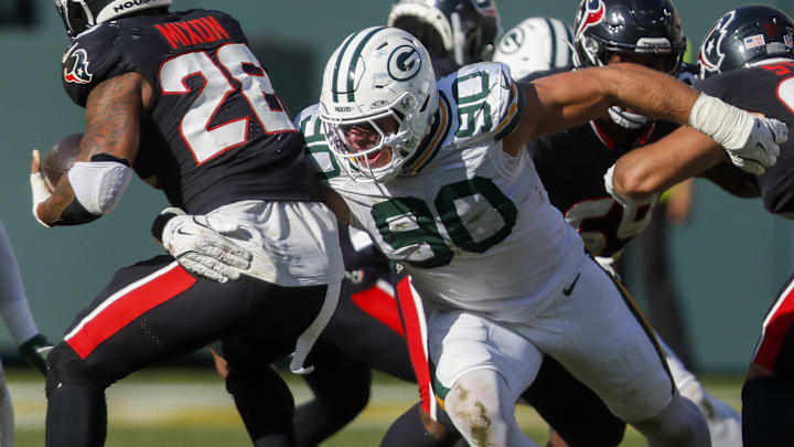 Green Bay Packers pass-rusher Lukas Van Ness.