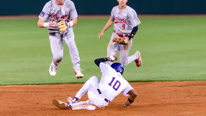 Connor Cuff 10, LSU Tigers take on Louisianas Ragin Cajuns at Alex Box Stadium in Baton Rouge, LA. Tuesday, March 25, 2025.