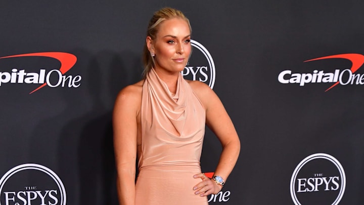 Olympic skier Lindsey Vonn arrives at the Red Carpet for the 2022 ESPY at Dolby Theater. 