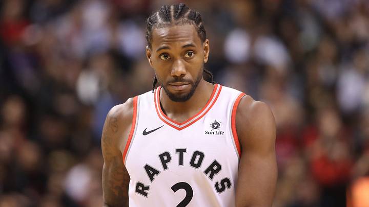 Oct 19, 2018; Toronto, Ontario, CAN; Toronto Raptors forward Kawhi Leonard (2) looks on during their game against the Boston Celtics at Scotiabank Arena. The Raptors beat the Celtics 113-101. Mandatory Credit: Tom Szczerbowski-USA TODAY Sports Oct 19, 2018; Toronto, Ontario, CAN; Toronto Raptors forward Kawhi Leonard (2) looks on during their game against the Boston Celtics at Scotiabank Arena. The Raptors beat the Celtics 113-101. Mandatory Credit: Tom Szczerbowski-USA TODAY Sports