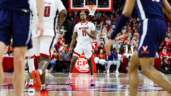 NC State basketball guard Dennis Parker Jr.