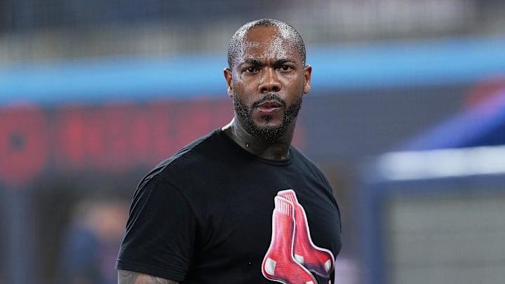 Apr 28, 2026; Toronto, Ontario, CAN; Boston Red Sox pitcher Aroldis Chapman (44) walks onto the field during batting practice before a game against the Toronto Blue Jays at Rogers Centre. Mandatory Credit: Nick Turchiaro-Imagn Images Apr 28, 2026; Toronto, Ontario, CAN; Boston Red Sox pitcher Aroldis Chapman (44) walks onto the field during batting practice before a game against the Toronto Blue Jays at Rogers Centre. Mandatory Credit: Nick Turchiaro-Imagn Images