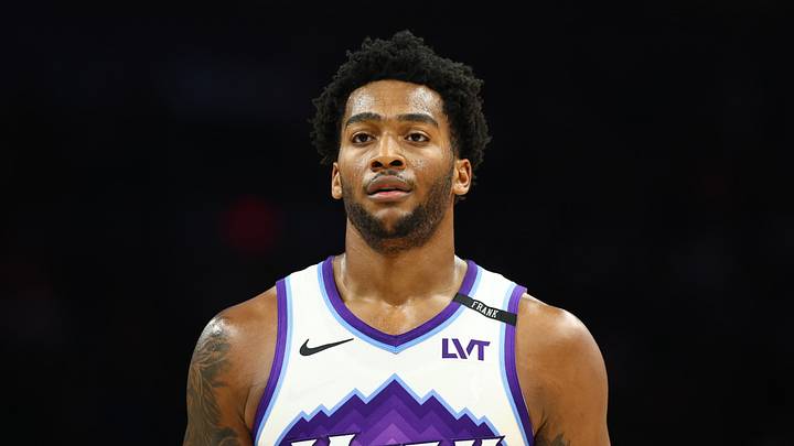 Mar 28, 2026; Phoenix, Arizona, USA; Utah Jazz forward Brice Sensabaugh (28) against the Phoenix Suns at Mortgage Matchup Center. Mandatory Credit: Mark J. Rebilas-Imagn Images Mar 28, 2026; Phoenix, Arizona, USA; Utah Jazz forward Brice Sensabaugh (28) against the Phoenix Suns at Mortgage Matchup Center. Mandatory Credit: Mark J. Rebilas-Imagn Images