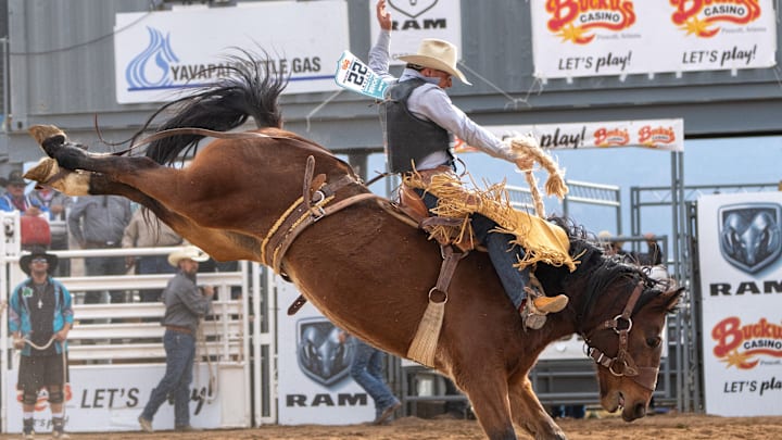 Zac Dallas captured the Turquoise Circuit Finals title over the weekend as one of just two saddle bronc riders to post a ride during all three goes. 