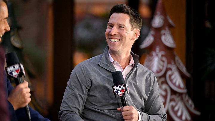 Dec 9, 2024; Dallas, TX, USA; Boston Red Sox chief baseball officer Craig Breslow speaks with the media at the Hilton Anatole during the 2024 MLB Winter Meetings. Mandatory Credit: Jerome Miron-Imagn Images Dec 9, 2024; Dallas, TX, USA; Boston Red Sox chief baseball officer Craig Breslow speaks with the media at the Hilton Anatole during the 2024 MLB Winter Meetings. Mandatory Credit: Jerome Miron-Imagn Images