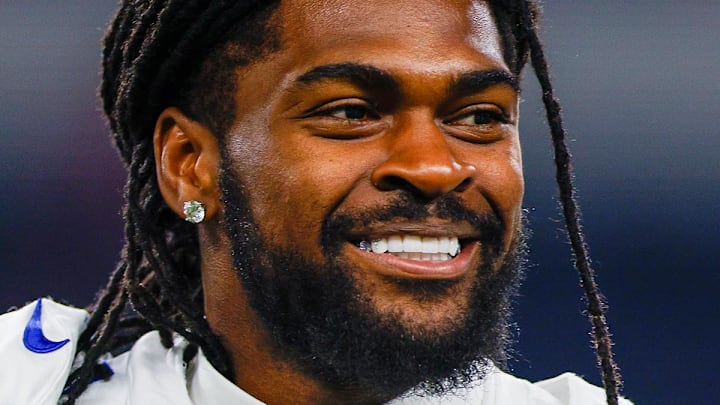 Former Dallas Cowboys cornerback Trevon Diggs smiling Former Dallas Cowboys cornerback Trevon Diggs smiling